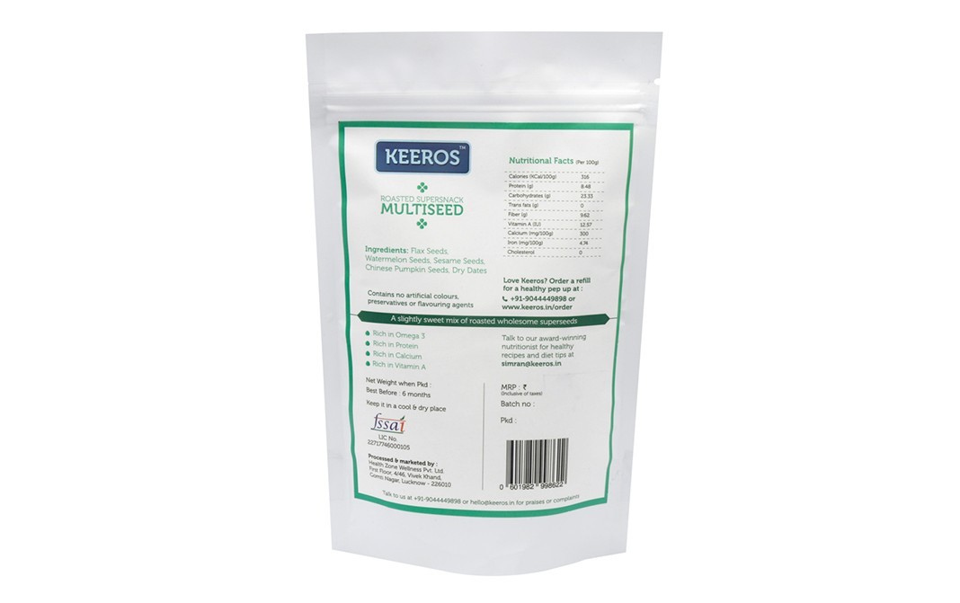 Keeros Roasted Super Snack Multiseed    Pack  400 grams